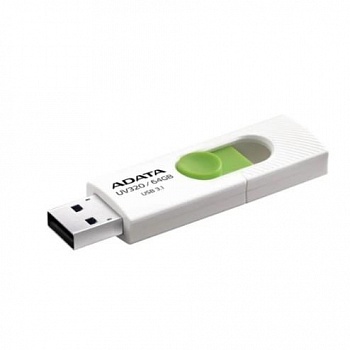 Флеш Диск A-DATA 64GB <AUV320-64G-RWHGN> UV320, USB 3.2, белый/зеленый