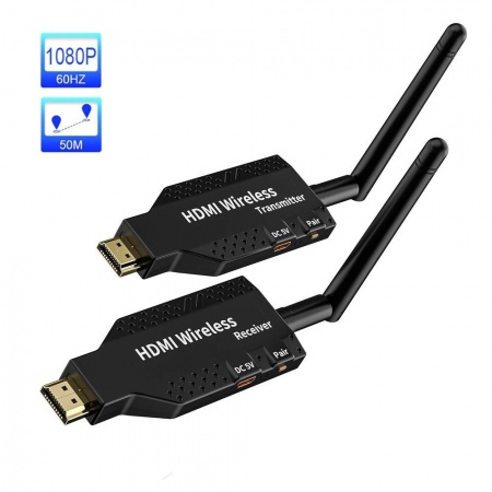 ORIENT VE056, WiFi HDMI Extender (Tx+Rx), HDMI беспроводной удлинитель до 50 м, HDMI 1.3, 1080p@60Hz, HDCP1.2, питание от USB (31371)