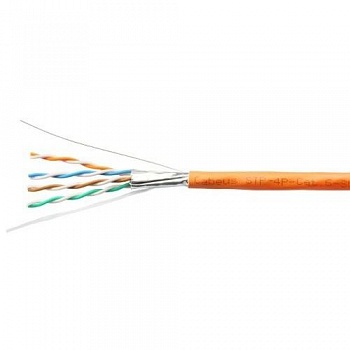 Exegate EX289280RUS Кабель ExeGate FUTP4-C5e-CU-S24-IN-LSZH-OR-305 FTP 4 пары кат.5e медь, 24AWG, экран, бухта 305м, оранжевый, LSZH