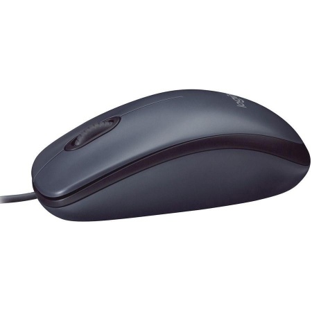 Мышь Logitech M100, оптическая, проводная, USB, черный [910-006652]