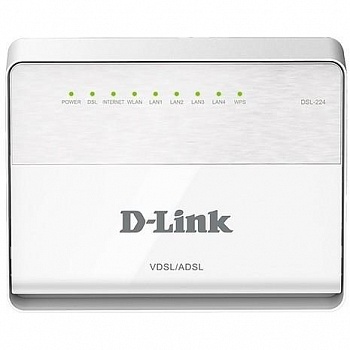 D-Link DSL-224/R1A Беспроводной маршрутизатор VDSL2 с поддержкой ADSL2+