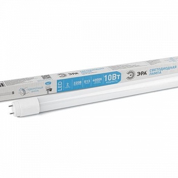 ЭРА ББ0062410 Лампа светодиодная STD LED T8-10W-840-G13-600mm G13 10 Вт поворотный трубка стекло нейтральный белый свет