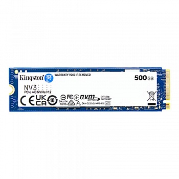Kingston SSD NV3, 500GB, M.2(22x80mm), NVMe, PCIe 4.0 x4, 3D TLC SNV3S/500G