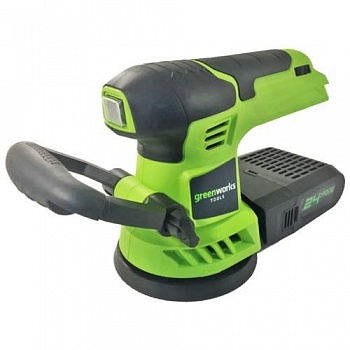 Greenworks G24ROS Шлифовальная машина, аккумуляторная, {24V, без АКБ и ЗУ} [3100107]