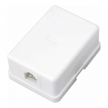 Rexant (03-0001) Розетка телефонная внешняя, 1 порт UTP RJ-14 (6P4C), CAT 3