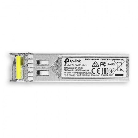 TP-Link SM321A-2 WDM SFP-трансивер, 1000Base-BX (Simplex LC), Tx: 1550нм, Rx: 1310нм, одномод, до 2км