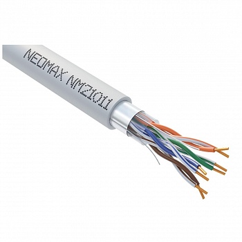 Кабель NEOMAX [NM21011] F/UTP cat.5e 4 пары (305 м) 0.48 мм (24 AWG) Медь LSZH, серый