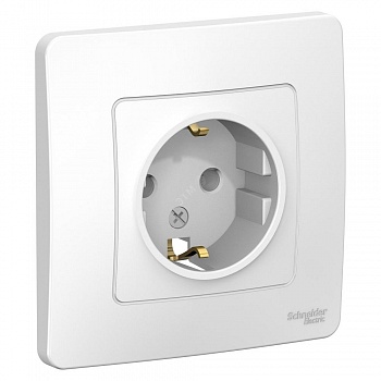 Schneider-electric BLNRS001011 BLANCA С/У РОЗЕТКА с заземлением без шторок, 16А, 250В, БЕЛЫЙ