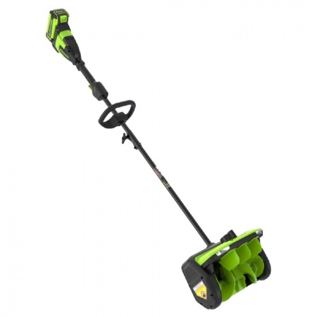 Greenworks Снегоуборщик аккумуляторный GD40SS2, (40V, 30 см, с регулируемым направлением выброса, бесщеточный, с 1хАКБ 5 Ач и ЗУ) [2603107UG]