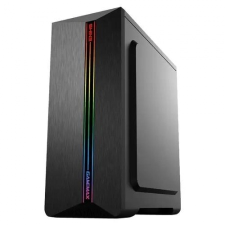 Gamemax Shine G517 ATX case, black, w/o PSU,w/1xUSB3.0+2xUSB2.0, HD-Audio , w/1x12mm FR1x12cm Ring ARGB Fan(FN-12Rainbow-N)