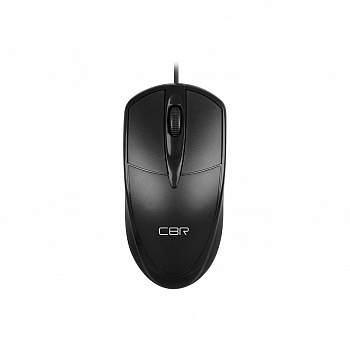 CBR CM 120 Black, Мышь проводная, оптическая, USB, 1000 dpi, 3 кнопки и колесо прокрутки, длина кабеля 1,8 м, цвет чёрный