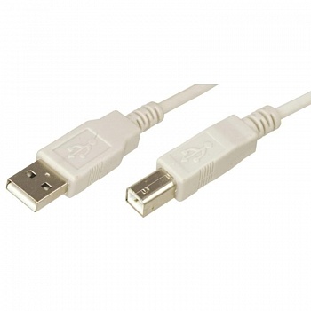 Rexant (18-1104) Кабель USB-А– USB-B, 2,4А, 1,8м, ПВХ, серый REXANT