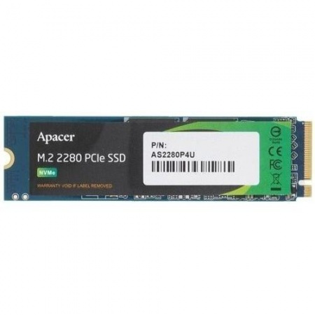 Apacer SSD M.2 256Gb PCIe Gen3x4, R3500/W1200 Mb/s, MTBF 1.8M, 3D NAND, NVMe AP256GAS2280P4U-1