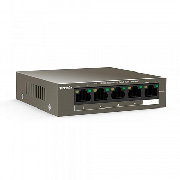TENDA TEF1105P-4-63W Коммутатор настольный 5-Ports 10/100 Base-TX 4-Ports PoE(PoE бюджет 58W)