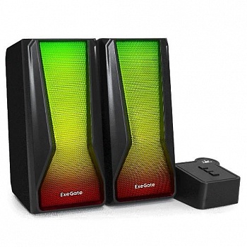 ExeGate Accord 230 (питание USB,Bluetooth, 2х3Вт (6Вт RMS), 60-20000Гц, цвет черный, RGB подсветка, Color Box)