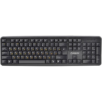 Exegate EX263905RUS Клавиатура Exegate LY-331, <USB, шнур 1,5м, черная, 104кл, Enter большой>, Color box