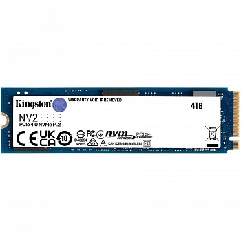 Kingston SSD NV2, 4000GB, M.2(22x80mm), NVMe, PCIe 4.0 x4, 3D TLC, SNV2S/4000G