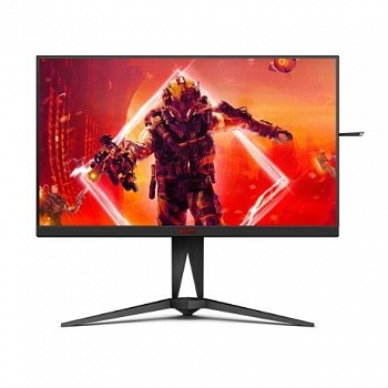 LCD AOC 27" AG275QXN черный/красный {VA 2560x1400 165Hz 1ms 16:9 матовая 400cd 178/178 HDMI DisplayPort HAS Pivot USB}