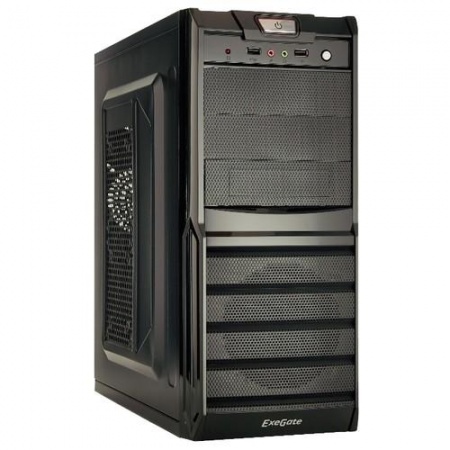 Exegate EX278402RUS Корпус Miditower Exegate XP-329S Black, ATX, <без БП>, 2*USB, Audio