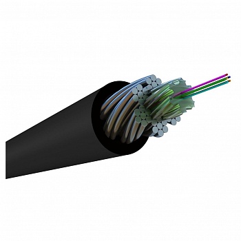 Hyperline FO-AWS2-IN/­OUT-9-8-LSZH-BK Кабель волоконно-оптический 9/­125 (G.652D) одномодовый, 8 волокон, гибкий, бронированный, волокна в канате из стальных проволок, гелезаполненный,  (1метр)