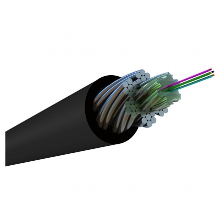 Hyperline FO-AWS2-IN/­OUT-9-8-LSZH-BK Кабель волоконно-оптический 9/­125 (G.652D) одномодовый, 8 волокон, гибкий, бронированный, волокна в канате из стальных проволок, гелезаполненный,  (1метр)