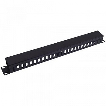 5bites CM-104B Панель-органайзер кабеля ГРЕБЕНКА / КРЫШКА / 1U / 19" / BLACK