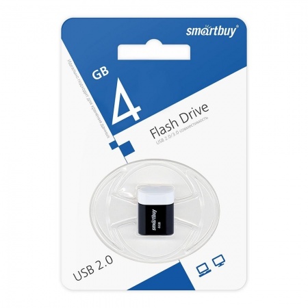 Smartbuy USB Drive 4GB LARA Black (SB4GBLara-K)