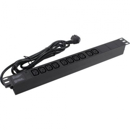 Exegate EX280863RUS Блок розеток ExeGate ServerPro PDU-19H005 Al-10C13-EU3, 19",1U,алюм, 10 IEC 320 C13, евровилка, 3м