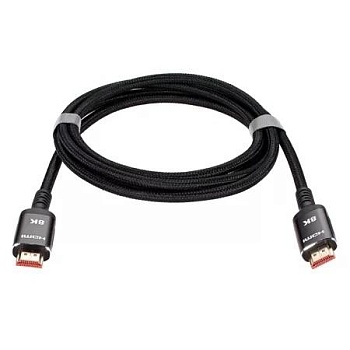 Кабель интерфейсный HDMI-HDMI VCOM ACG859B-2.0 19M/M,ver. 2.1 8KX60Hz (Econom) оплетка 2m iOpen