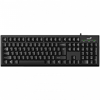 Клавиатура Genius Smart KB-100 Black {классическая раскладная, Genius Key support, влагоустойчивая, клавиш 105, провод 1,5 м, USB} [31300005419]