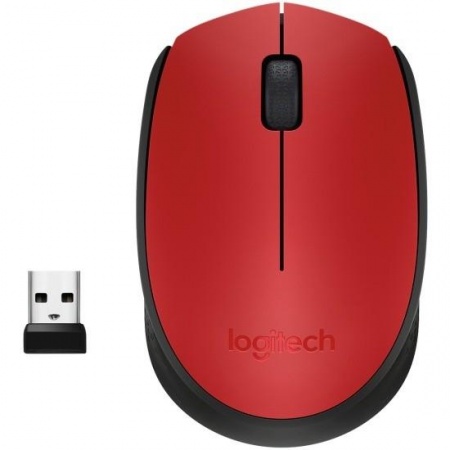 910-004641 Logitech Wireless Mouse M171, Red