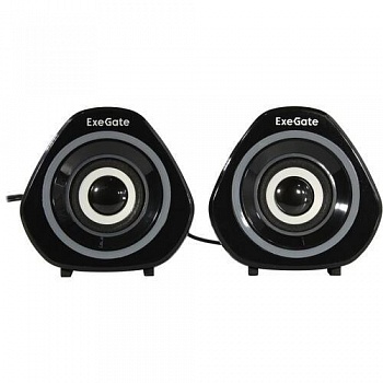 Exegate EX289680RUS Акустическая система 2.0 ExeGate Accord 210 (питание USB, 2х3Вт (6Вт RMS), 60-20000Гц, цвет черный, RGB подсветка)