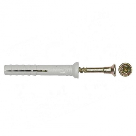 Rexant KR-02-3621-001 Дюбель-гвоздь KRANZ грибовидный бортик, полипропилен 6х40, пакет (100 шт./уп.)