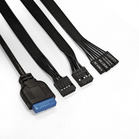 Exegate EX292859RUS Корпус Miditower ExeGate EVO-8243 (ATX, без БП, 2*USB+1*USB3.0, черный, 3 вент. с RGB подсветкой, боковая панель - закаленное стекло)