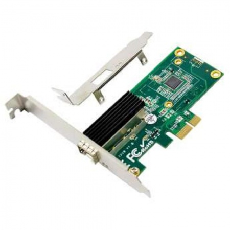 ORIENT XWT-INT210PE SFP, Сетевая карта PCI-Ex1 v2.1 SFP Gigabit Ethernet, Intel I210 chipset, 10/100/1000 Мбит/с, 2 планки крепления в комплекте (31309)