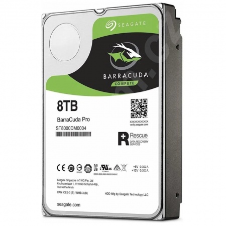 8TB Seagate BarraCuda (ST8000DM004) {Serial ATA III, 5400 rpm, 256mb buffer}