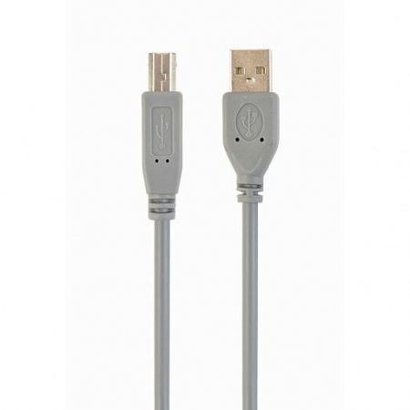 Filum Кабель USB 2.0, 1.8 м., серый, разъемы: USB A male-USB B male, пакет. [FL-C-U2-AM-BM-1.8M] (894159)