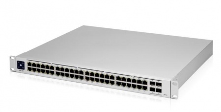 UBIQUITI USW-Pro-48-POE UniFi Switch Pro 48 PoE PoE-коммутатор в стойку, 48х 1G RJ45, 4х 10G SFP+, раздача 600 Вт