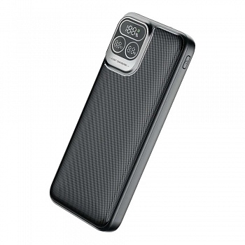 Perfeo Powerbank Atomic Age 10000 mAh/LED дисплей/PD + QC 3.0/Type-C/2 USB/Выход: 5A, max 22.5WBlack