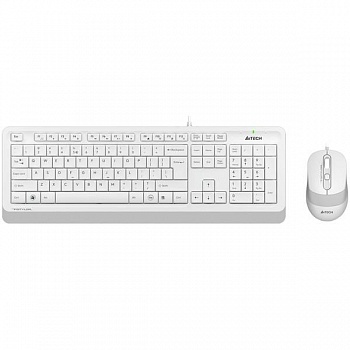 Клавиатура + мышь A4Tech Fstyler F1010 клав:белый/серый мышь:белый/серый USB Multimedia [1147556]