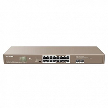 IP-COM G1118P-16-250W Коммутатор PoE неуправляемый 16-Ports 10/100/1000 Base-T + 2-Port 1000 Base-X SFP  / 16-Ports PoE (PoE бюджет 230W)