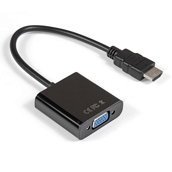 Exegate EX284926RUS Кабель-переходник HDMI-VGA ExeGate EX-HDMIM-VGAF-0.15 (19M/15F, 0,15м)