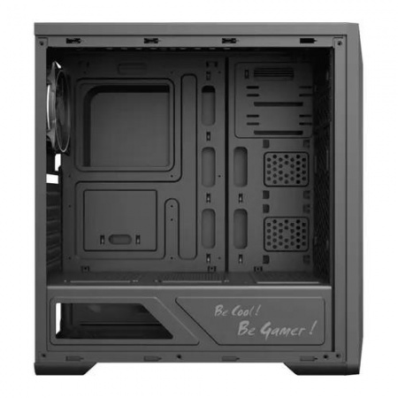 Gamemax Shine G517 ATX case, black, w/o PSU,w/1xUSB3.0+2xUSB2.0, HD-Audio , w/1x12mm FR1x12cm Ring ARGB Fan(FN-12Rainbow-N)