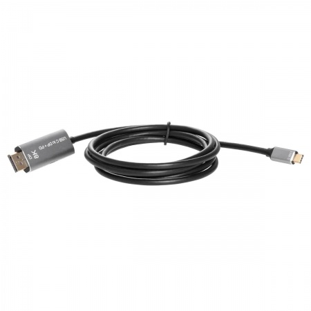 VCOM CU480MCPD-1.8M Кабель-адаптер USB Type-Cm --> DP1.4v (m) 8K@60Hz, PD 100W,1.8m , Alum Shell,VCOM <CU480MCPD-1.8M>