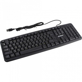 Exegate EX279938RUS Клавиатура Exegate LY-331L2, <USB, шнур 2,2м, черная,  104кл, Enter большой>, Color box