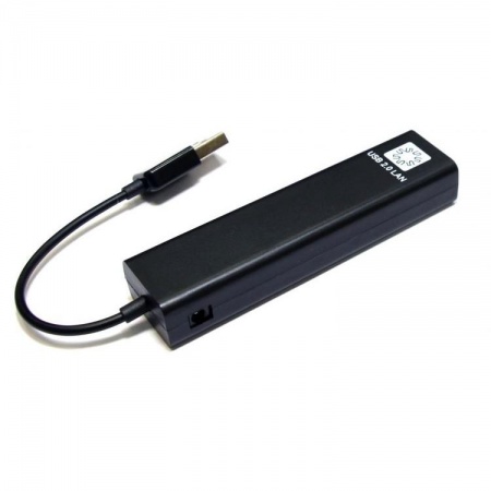 5bites UA2-45-06BK Кабель-адаптер  USB2.0 / 3*USB2.0 / RJ45 100MB / BLACK