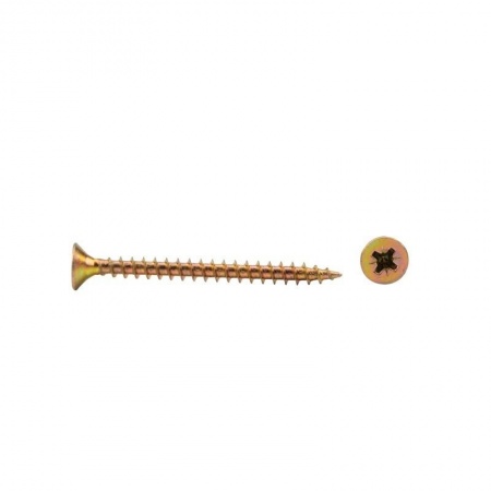 Rexant 1111-4550-4 Саморез универсальный KRANZ 4.5х50, желтый цинк, пакет (10шт.)