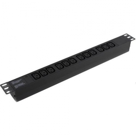 Exegate EX280865RUS Блок розеток ExeGate ServerPro PDU-19H007 Al-12C13-C20, 19",1U,алюм, 12 IEC 320 C13, С20