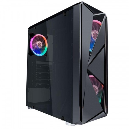 1STPLAYER F4-3R1 Корпус FIREROSE F4 / ATX, tempered glass side panels / 3x 120mm LED fans inc. / F4-3R1