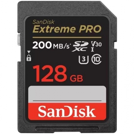 SecureDigital 128GB SanDisk SDXC Extreme Pro UHS-I Class 3 (U3) V30 200/140 MB/s <SDSDXXD-128G-GN4IN>